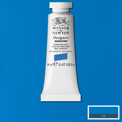 Winsor Newton Designer Gouache Cerulean Blue 14 ML S4 | Reliance Fine Art |Gouache PaintsWinsor & Newton Designer Gouache
