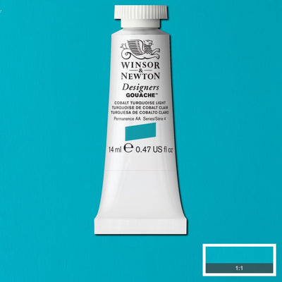 Winsor Newton Designer Gouache Cobalt Turquoise Light 14 ML S4 | Reliance Fine Art |Gouache PaintsWinsor & Newton Designer Gouache