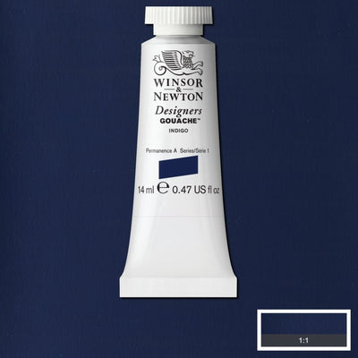 Winsor Newton Designer Gouache Indigo 14 ML S1 | Reliance Fine Art |Gouache PaintsWinsor & Newton Designer Gouache