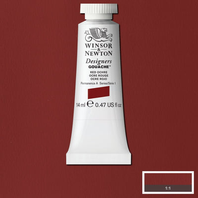 Winsor Newton Designer Gouache Red Ochre 14 ML S1 | Reliance Fine Art |Gouache PaintsWinsor & Newton Designer Gouache