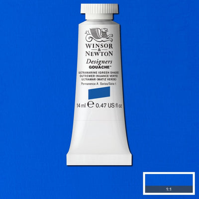 Winsor Newton Designer Gouache Ultramarine Green Shade 14 ML S1 | Reliance Fine Art |Gouache PaintsWinsor & Newton Designer Gouache