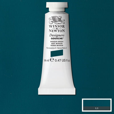 Winsor Newton Designer Gouache Winsor Green 14 ML S3 | Reliance Fine Art |Gouache PaintsWinsor & Newton Designer Gouache