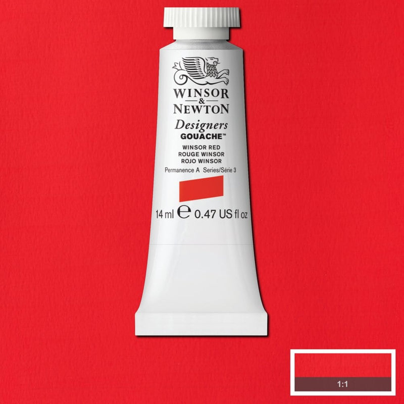 Winsor Newton Designer Gouache Winsor Red 14 ML S3 | Reliance Fine Art |Gouache PaintsWinsor & Newton Designer Gouache