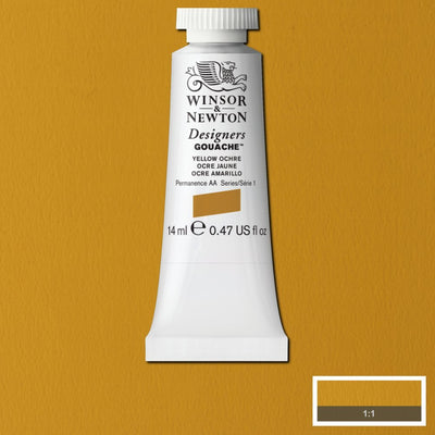 Winsor Newton Designer Gouache Yellow Ochre 14 ML S1 | Reliance Fine Art |Gouache PaintsWinsor & Newton Designer Gouache