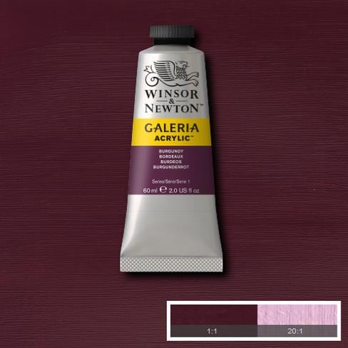 Winsor & Newton Galeria Acrylic 60ML Burgundy | Reliance Fine Art |Acrylic PaintsWinsor Newton Galeria Acrylic Paint