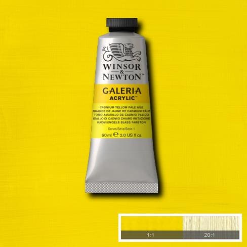 Winsor & Newton Galeria Acrylic 60ML Cadmium Yellow Pale Hue | Reliance Fine Art |Acrylic PaintsWinsor Newton Galeria Acrylic Paint