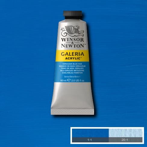 Winsor & Newton Galeria Acrylic 60ML Cerulean Blue Hue | Reliance Fine Art |Acrylic PaintsWinsor Newton Galeria Acrylic Paint