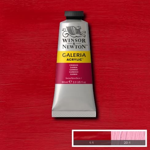 Winsor & Newton Galeria Acrylic 60ML Crimson | Reliance Fine Art |Acrylic PaintsWinsor Newton Galeria Acrylic Paint