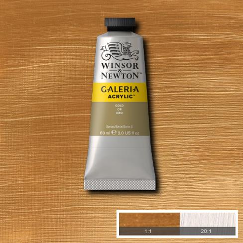 Winsor & Newton Galeria Acrylic 60ML Gold | Reliance Fine Art |Acrylic PaintsWinsor Newton Galeria Acrylic Paint