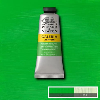 Winsor & Newton Galeria Acrylic 60ML Permanent Green Light | Reliance Fine Art |Acrylic PaintsWinsor Newton Galeria Acrylic Paint