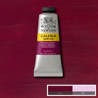 Winsor & Newton Galeria Acrylic 60ML Permanent Magenta | Reliance Fine Art |Acrylic PaintsWinsor Newton Galeria Acrylic Paint