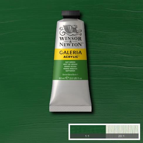 Winsor & Newton Galeria Acrylic 60ML Sap Green | Reliance Fine Art |Acrylic PaintsWinsor Newton Galeria Acrylic Paint