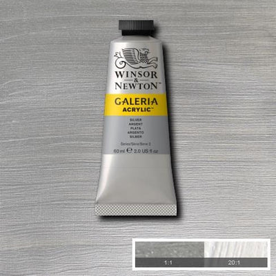 Winsor & Newton Galeria Acrylic 60ML Silver | Reliance Fine Art |Acrylic PaintsWinsor Newton Galeria Acrylic Paint