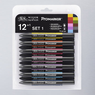 Winsor & Newton Promarker Set of 12 - Set 1 | Reliance Fine Art |Markers