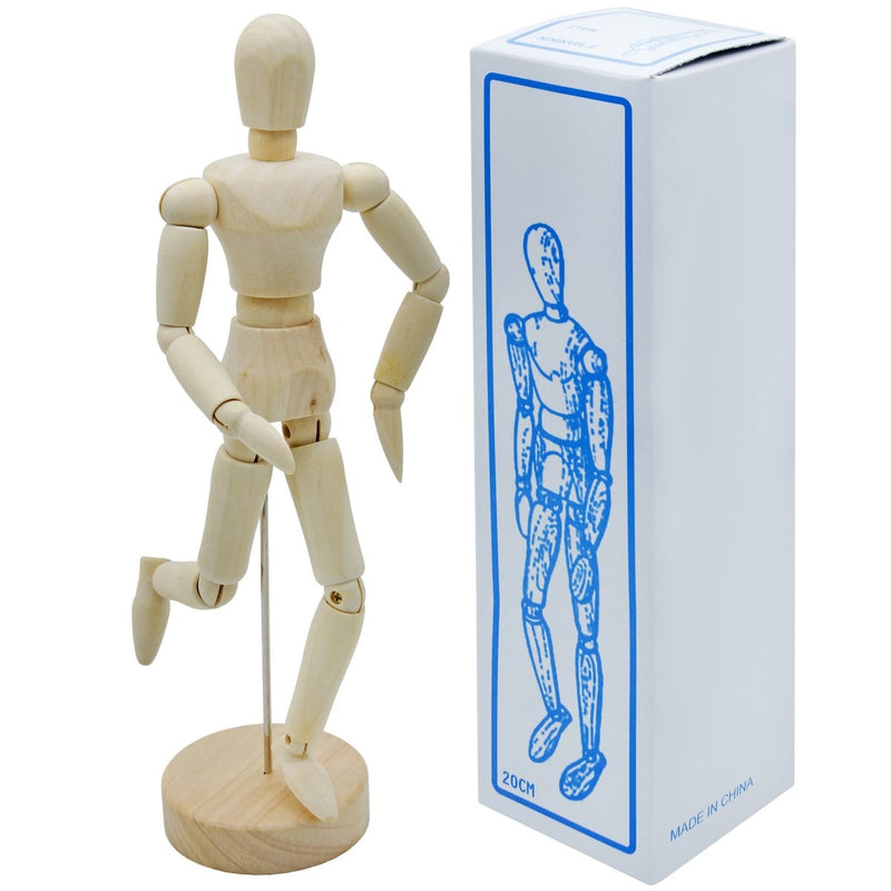 Wooden Manikin Male 20cm Medium (WMAN-8) | Reliance Fine Art |Art Tools & Accessories